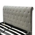 Factory Wholesale Furniture Senior Grey All Size Velvet Bed with Drawer